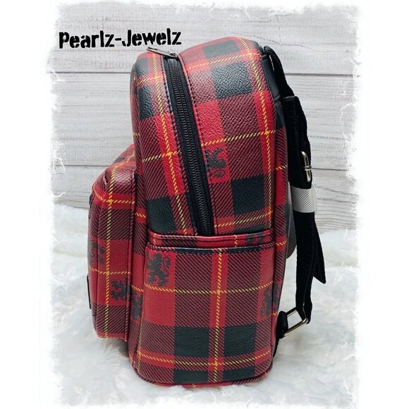 Loungefly Harry Potter Gryffindor Red Plaid Mini Backpack Brand New w Tags